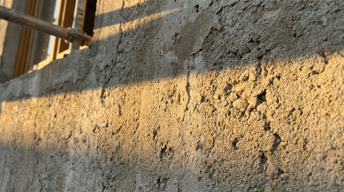 Historic brick wall with half still covered in soot, half laser cleaned